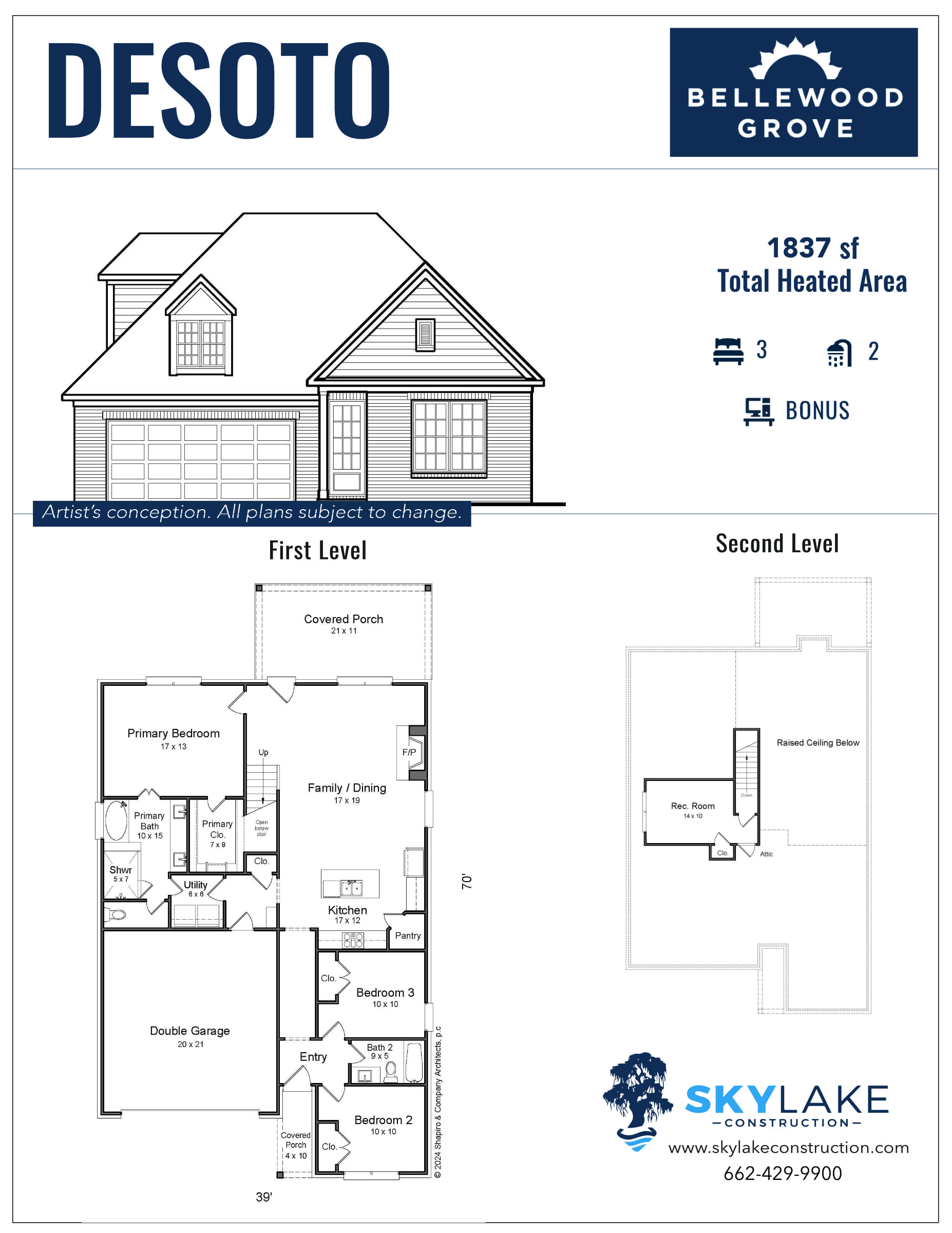 Bellewood Grove Hernando Desoto Floor Plan