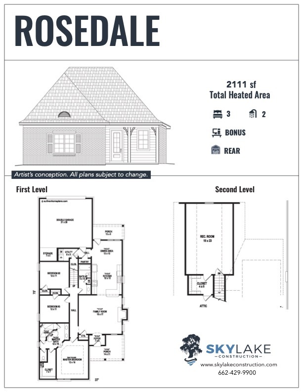 The Leflore at Delta Landing Hernando Rosedale Floor Plan
